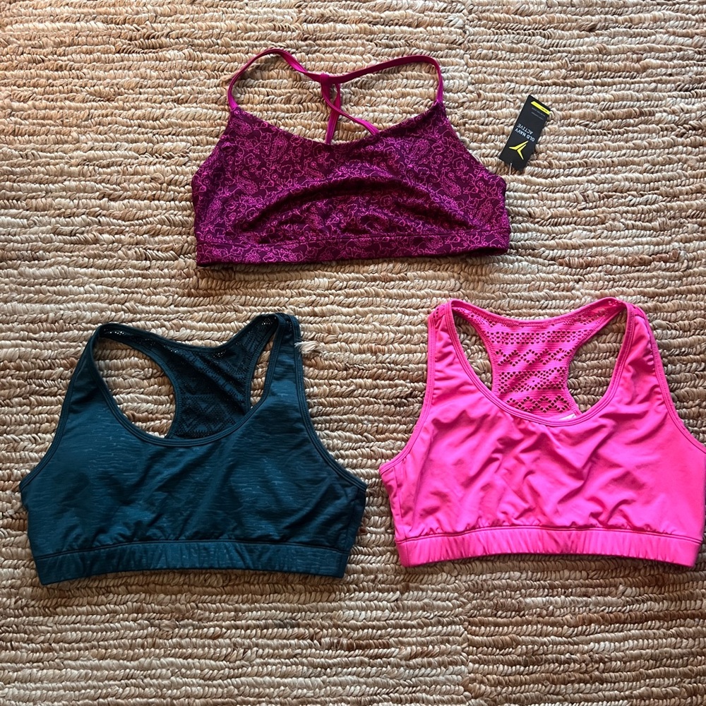 EUC ZYIA and Old Navy Sports Bra 3 set lot (sz XL)